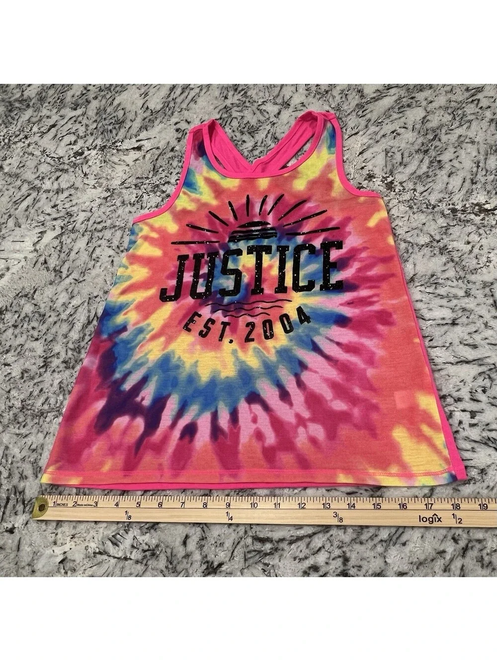 Justice Active Girls Est 2004 Tie-Dye Tank Top Size 12